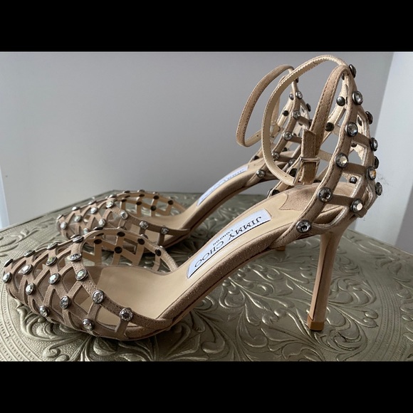 Jimmy Choo beige nude high heels  size 5.5 - Picture 1 of 8